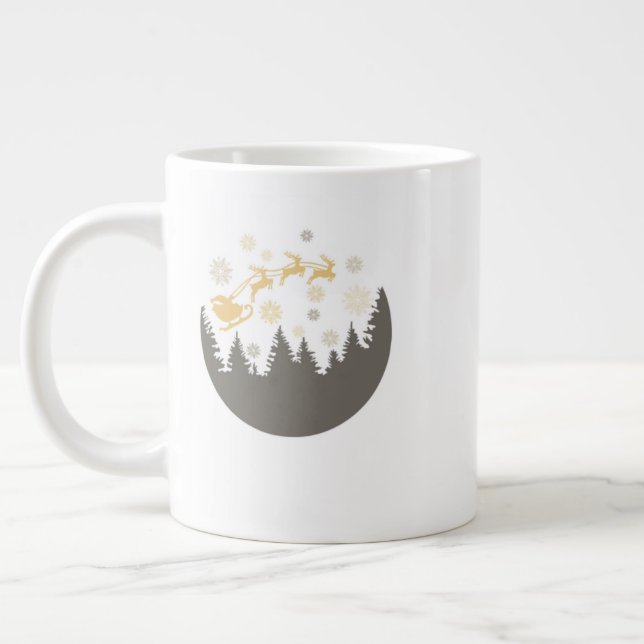 Christmas Mug – Festive Holiday  Jumbo-Tasse (Links)