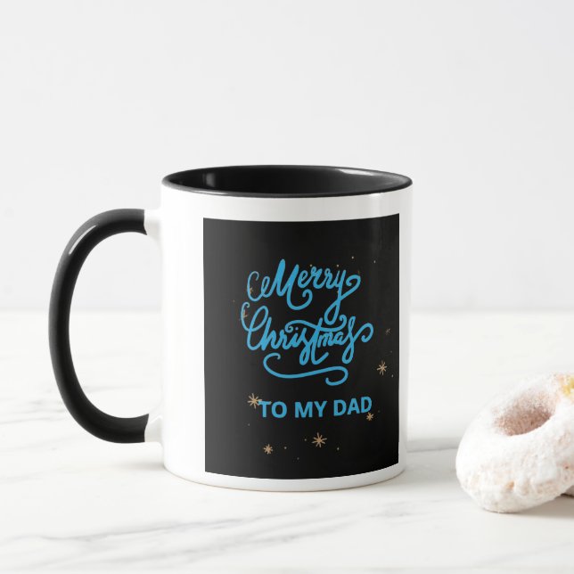 Christmas Mug for Dad – Festive Holiday Gift Tasse (Mit Donut)