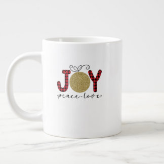 Christmas Mug – Glitter Holiday Cocoa & Coffee Cup Jumbo-Tasse