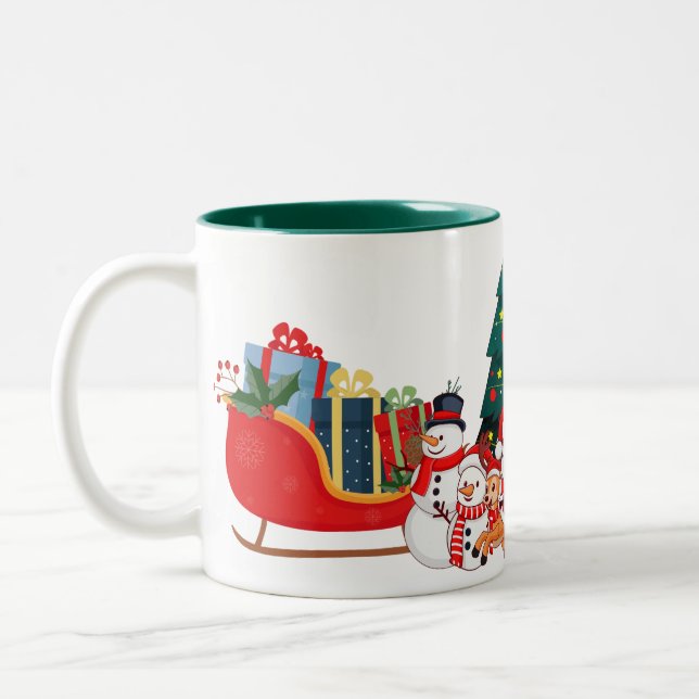 Christmas Mug Zweifarbige Tasse (Links)