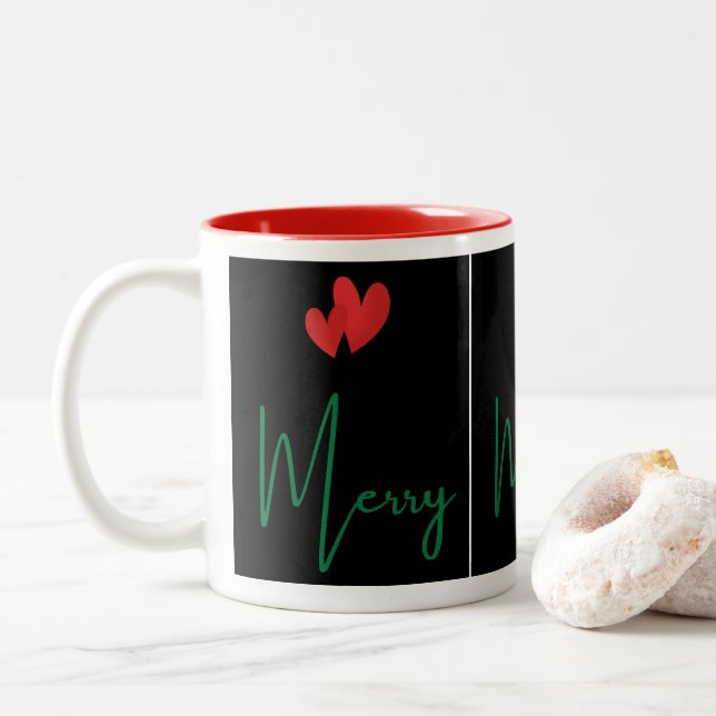 Christmas mugs zweifarbige tasse (Mit Donut)