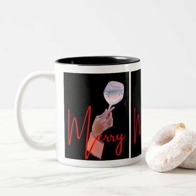 Christmas mugs zweifarbige tasse (Mit Donut)