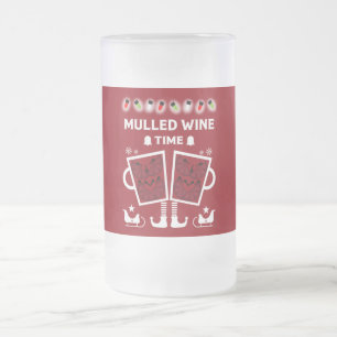 Christmas Mulled Red Wine Glühwein Mattglas Bierglas