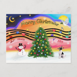 Christmas Music 2 - Toy Fox Terrier Feiertagspostkarte