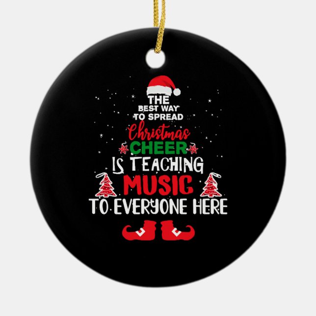Christmas Music Teachers , Funny Teachers Keramik Ornament (Vorne)