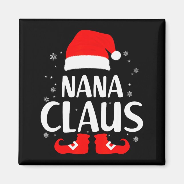 Christmas Nana Claus Leopard Family Matching Pajam Magnet (Vorne)