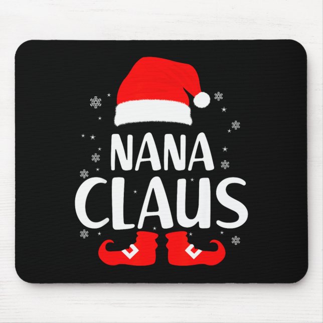 Christmas Nana Claus Leopard Family Matching Pajam Mousepad (Vorne)