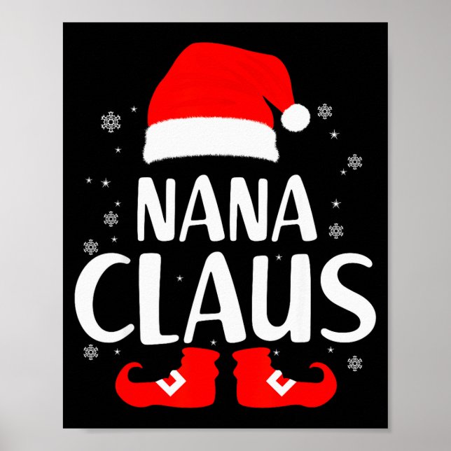 Christmas Nana Claus Leopard Family Matching Pajam Poster (Vorne)