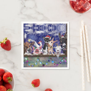 Christmas Napkins Happy Animal Party Serviette