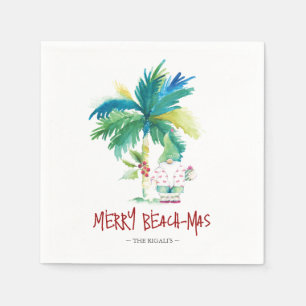 Christmas Napkins Tropical Beach Serviette