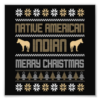 Christmas Native American Indian Merry Xmas Holida Fotodruck
