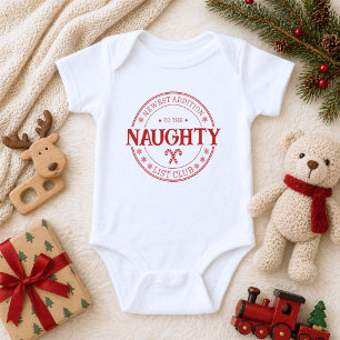 Christmas Naughty List Club  Baby Strampler