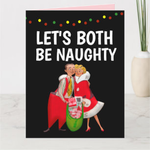 CHRISTMAS NAUGHTY ROMANTIC GREETING CARD DANKESKARTE