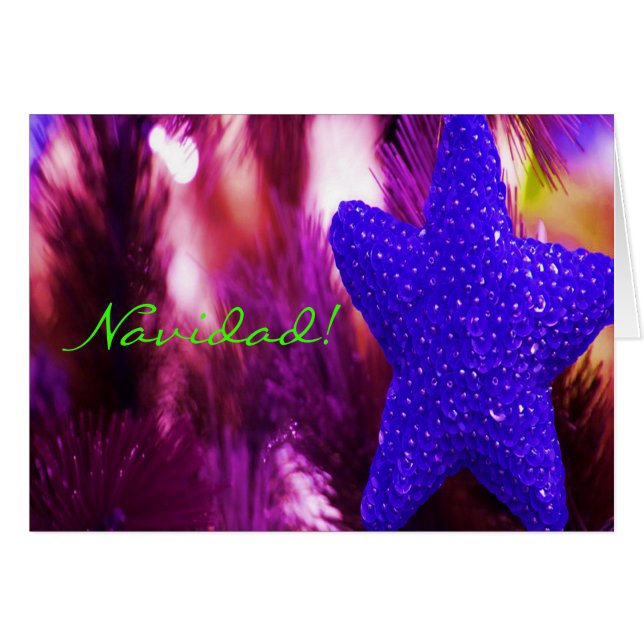 Christmas Navidad Blue Star I (Vorderseite (Horizontal))