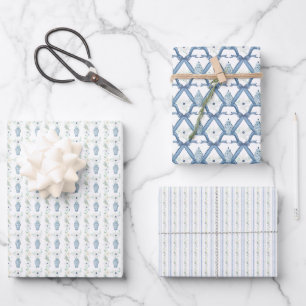 Christmas Navy Ginger Jar Geschenkpapier Set