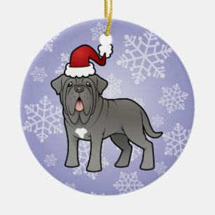 Christmas Neapolitan Mastiff Keramikornament