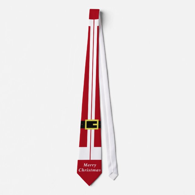 Christmas Neck Tie Funny Weihnachtsmann Design Ges Krawatte (Vorderseite)