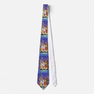 Christmas Neck Tie mit Happy Party Couple Gnome Krawatte