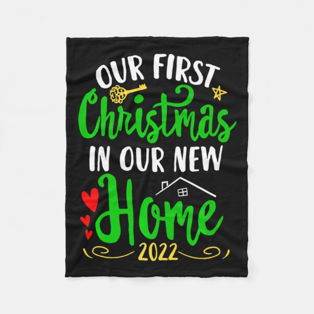 Christmas New Home Xmas Homeowner Our First Apartm Fleecedecke (Vorderseite)