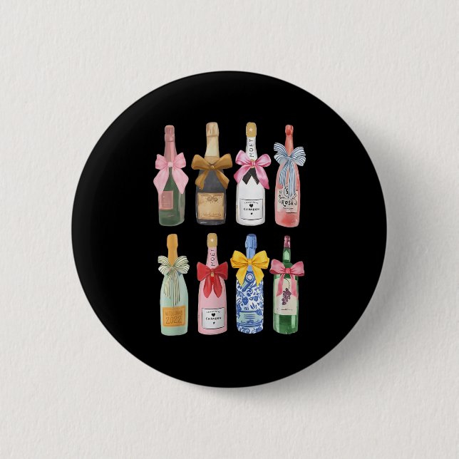 Christmas New Year Champagne Gl Coquette Bot-tle M Button (Vorderseite)