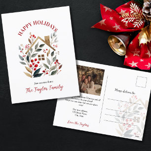 Christmas New Zuhause Feiertagspostkarte