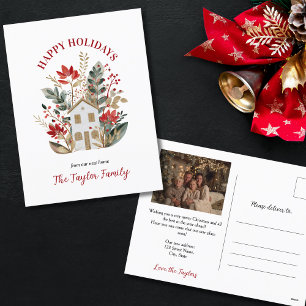 Christmas New Zuhause Feiertagspostkarte