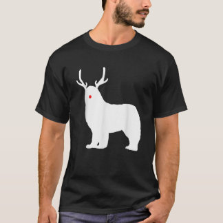 Christmas Newfoundland Reindeer Newfie Dog Gift  T-Shirt