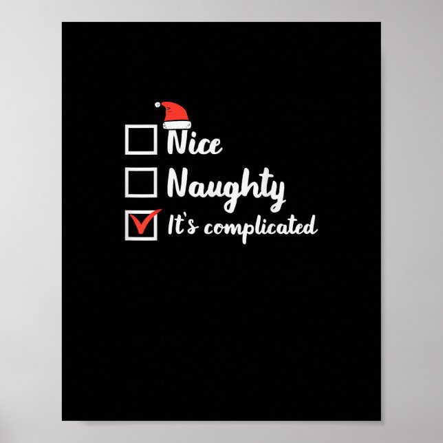 Christmas Nice Naughty Its Complicated  Poster (Vorne)