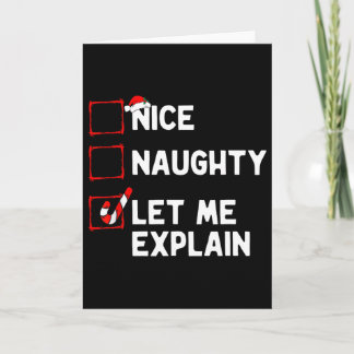 Christmas Nice Naughty Let Me Explain Funny Xmas M Karte