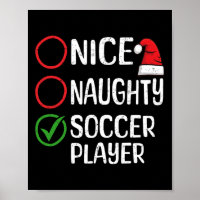 Christmas Nice Naughty Soccer Player Christmas Lis