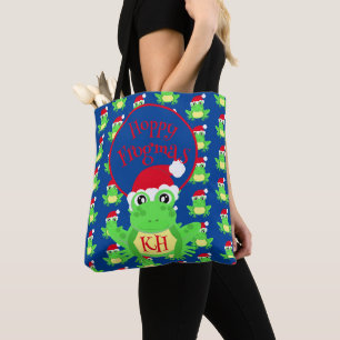 Christmas Niedlich Frog Weihnachtsmannmütze Blue N