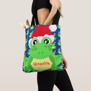 Christmas Niedlich Frog Weihnachtsmannmütze Blue N