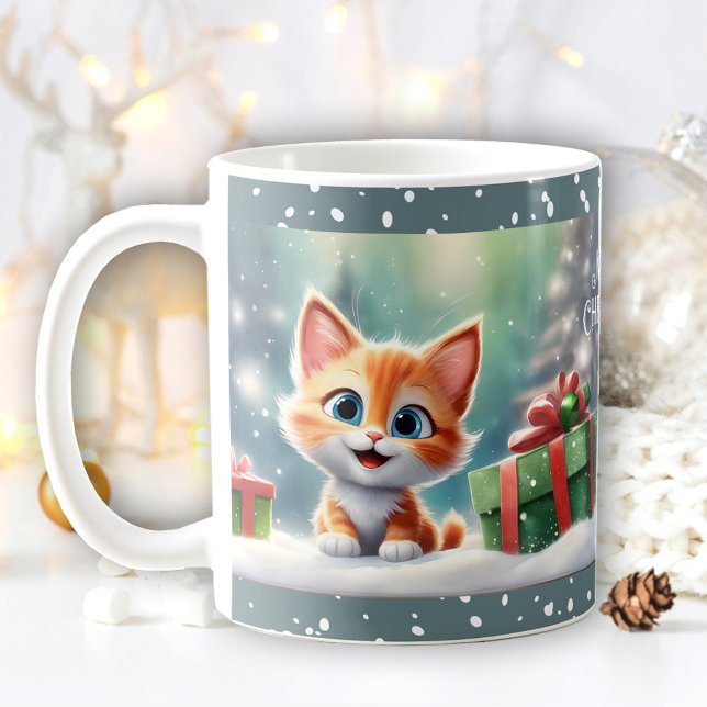 Christmas Niedlich Kitty Cat Lover Name Tasse (Christmas Cute Kitty Cat Lover Name Mug)