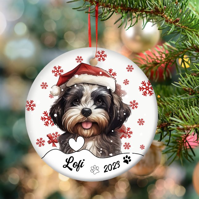 Christmas Niedlich Shih Tzu Dog Personalisiert Keramik Ornament (Von Creator hochgeladen)