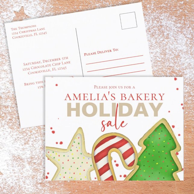 Christmas Niedlich Whimsical Sweet Cookie Exchange Postkarte (Von Creator hochgeladen)