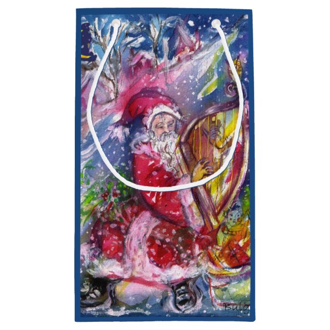 CHRISTMAS NIGHT /SANTA CLAUS SPIELHARP KLEINE GESCHENKTÜTE (Rückseite)