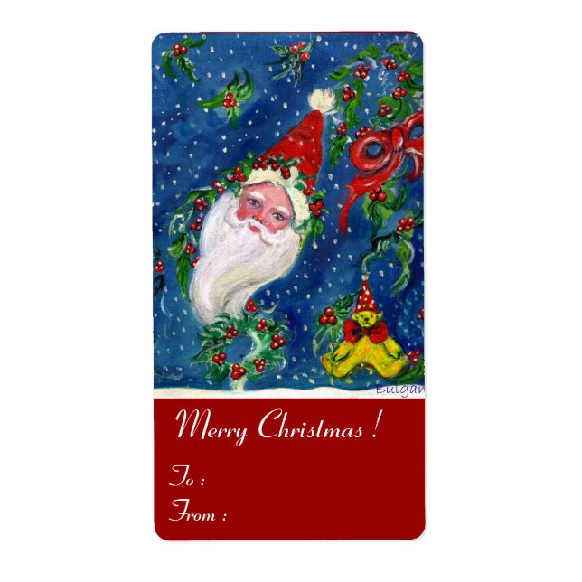 CHRISTMAS NIGHT / SANTA MIT SPIELZEUGEN UND ROT BO (Vorne)