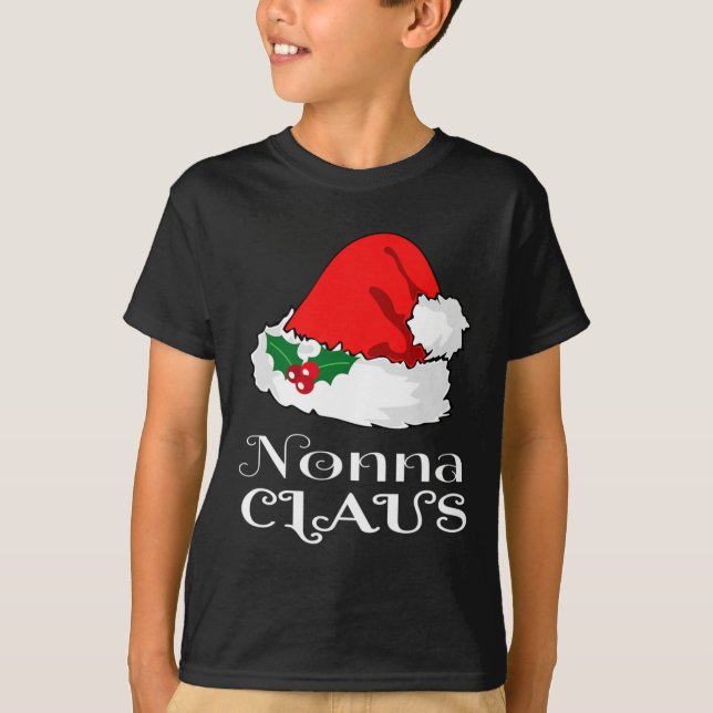 Christmas Nonna Claus Matching Pajama Weihnachtsma T-Shirt (Vorderseite)