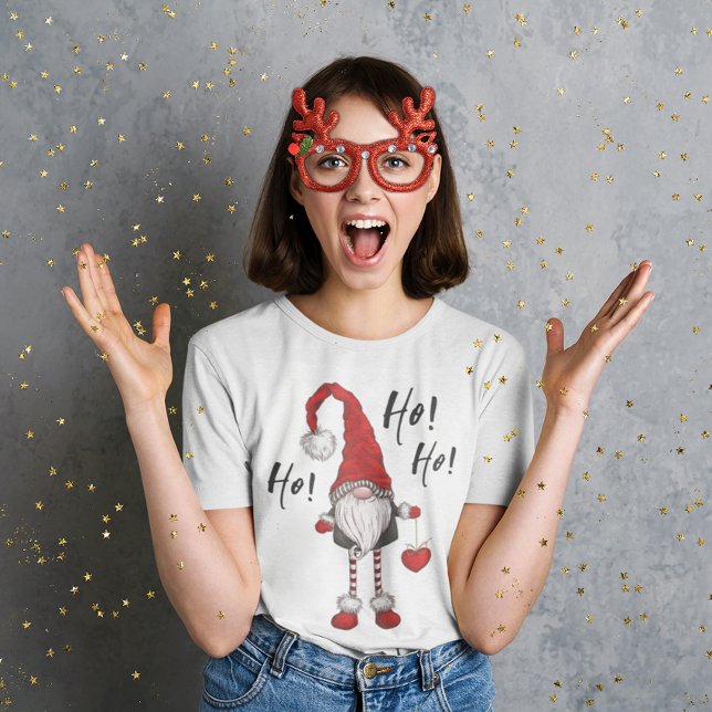 Christmas Nordic Gnome Ho Ho Ho Ho T-Shirt (Von Creator hochgeladen)