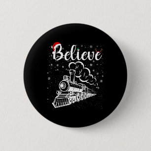 Christmas North Pole Polar Express All Abroad Xmas Button