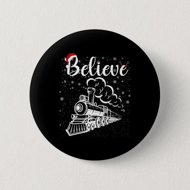 Christmas North Pole Polar Express All Abroad Xmas Button (Vorderseite)