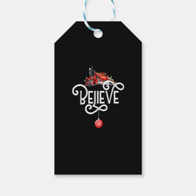 Christmas North Pole Polar Express All Abroad Xmas Geschenkanhänger (Vorderseite)