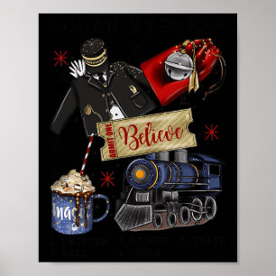 Christmas North Pole Polar Express All Abroad Xmas Poster