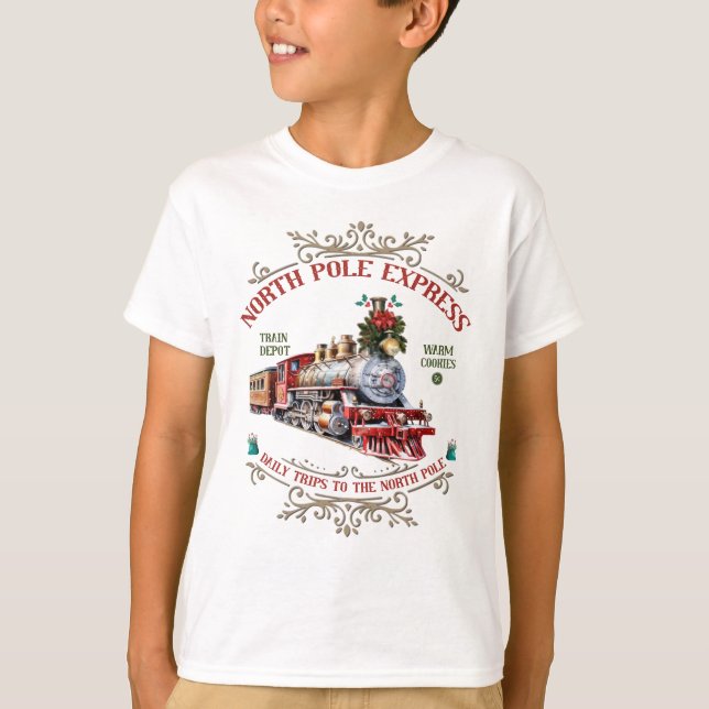 Christmas North Pole Polar Express All Abroad Xmas T-Shirt (Vorderseite)