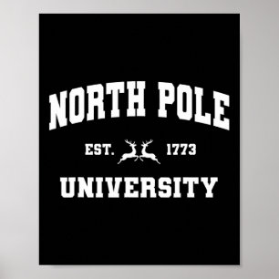 Christmas North Pole Universität Santa Workshop El Poster