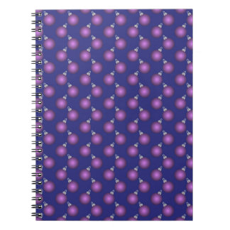 Christmas Notebook with Purple Baubles Notizblock