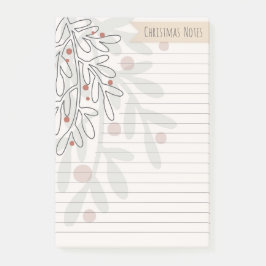 Christmas notes abstract mistletoe drawing post-it klebezettel