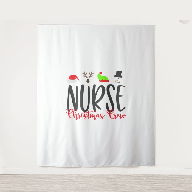 Christmas Nurse2 Wandteppich (Vorderseite)