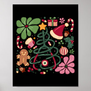 Christmas Nurse Boho Blume Stethoscope Nursing Xm Poster
