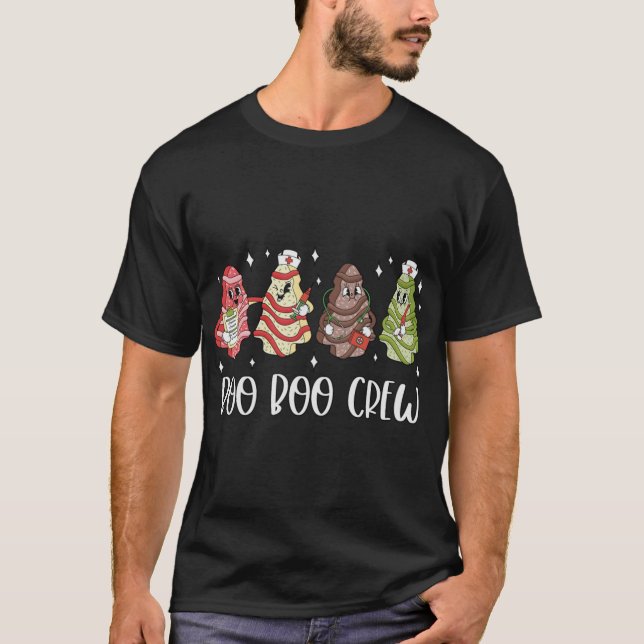 Christmas Nurse Boo Boo Crew Tree Cake Xmas Nursin T-Shirt (Vorderseite)